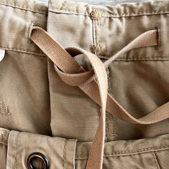 Vintage Timberland Cargo Shorts Size 34 Military Workwear Utility Golden Tan - Picture 6 of 12